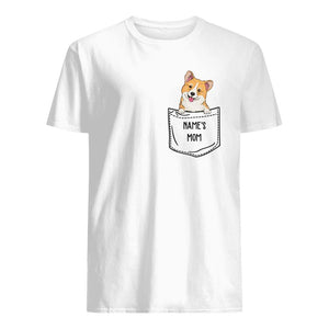 Personlig T-skjorte for hundeelskere og katteelskere - kjæledyr i lommen