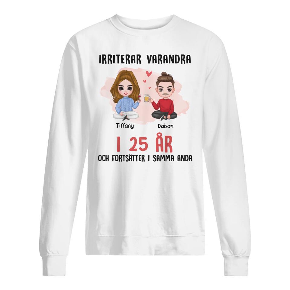 Personlig T-skjorte for par | Personlige gaver til par | Irriterer hverandre