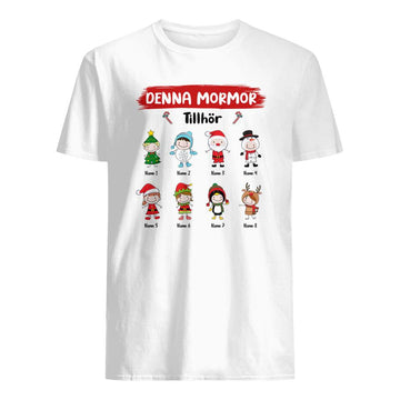 Personlig T-shirt till Mormor/Farmor| Personlig presenter till Mormor/Farmor | Denna Mormor/Farmor Tillhör