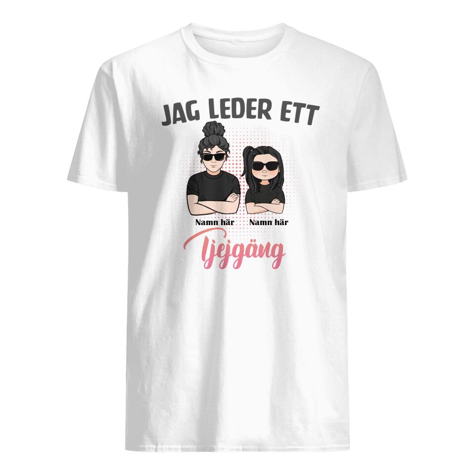 Personlig T-skjorte til mamma | Personlige gaver til mamma | Jeg leder en jentegjeng