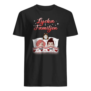 Personlig T-shirt till Par - Lycka I Familjen