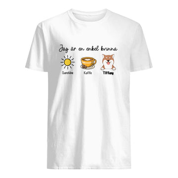 Personlig T-shirt till Mamma| Personlig presenter till kvinnor | Jag Är En Enkel Kvinna