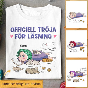 Personlig T-shirt till Hundälskare Och Kattälskare | Personlig presenter till kvinnor | Officiell Tröja  För Läsning