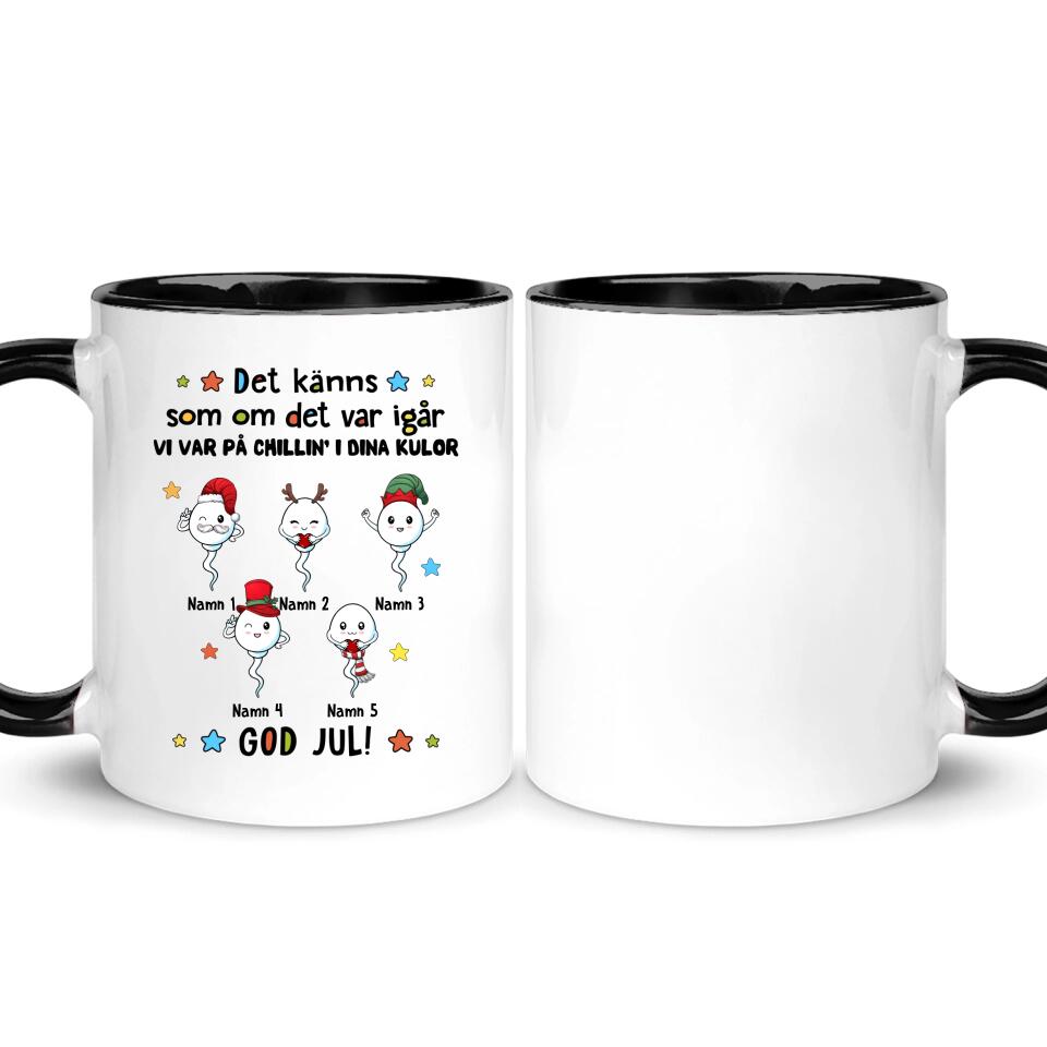 Personlig krus til pappa | Personlig gave til far | Det føles som i går. Vi var chillin' in your balls God jul! 