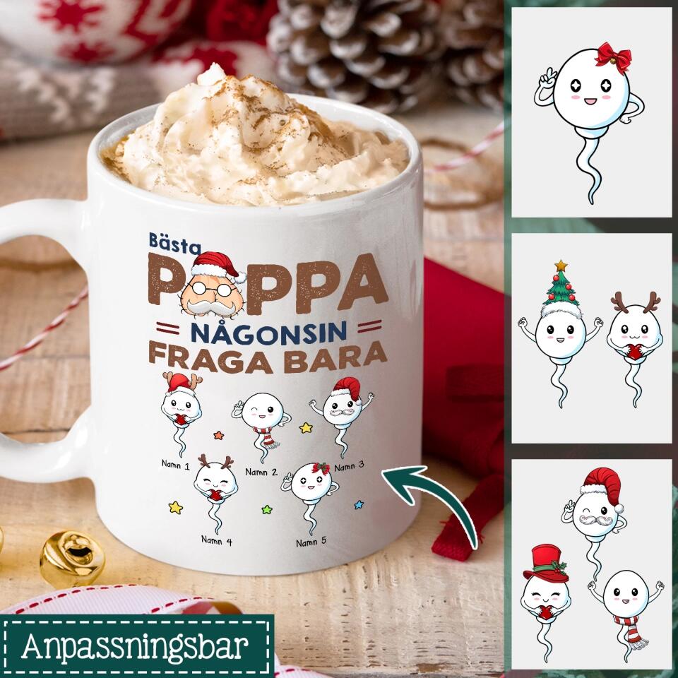 Personlig mugg till Pappa | Personlig present till Far | Bästa Pappa någonsin fråga bara