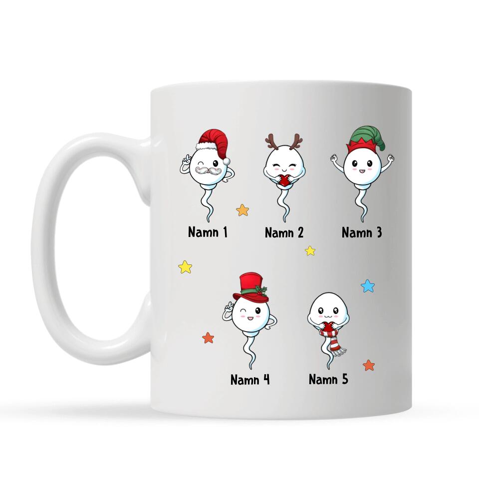 Personlig krus til pappa | Personlig gave til far | Morsomt krus med tekst pappa Vi er glade for at vi ikke bare var dust