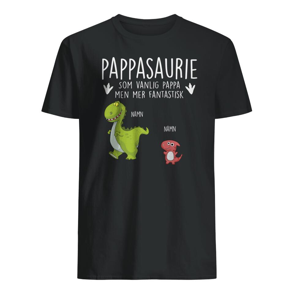 Pappasaurie | Personlig t-shirt till pappa | Personlig present till far