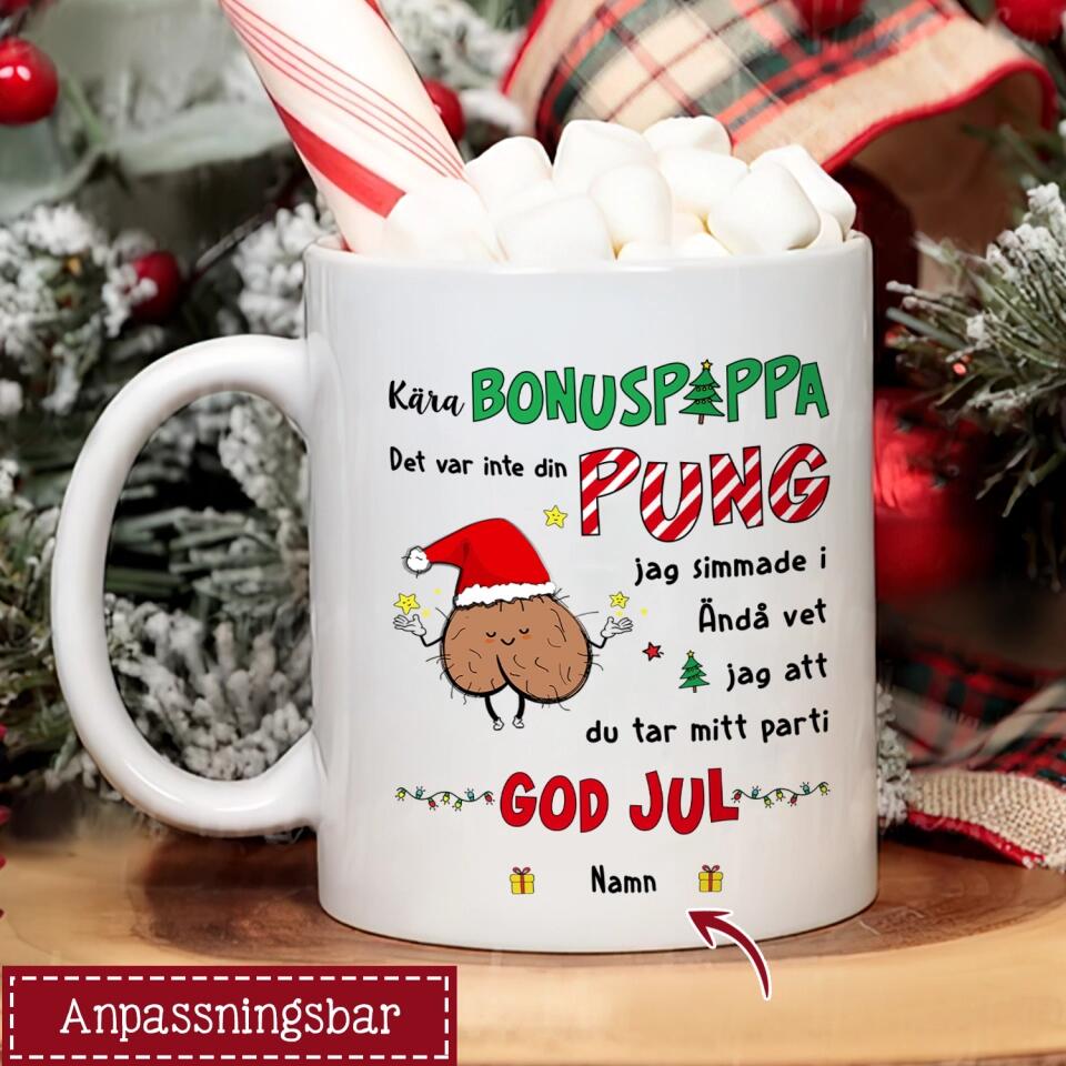 Personlig rolig mugg till BonusPappa | Personlig present till Far Pappa | Kära bonuspappa Det var inte din pung