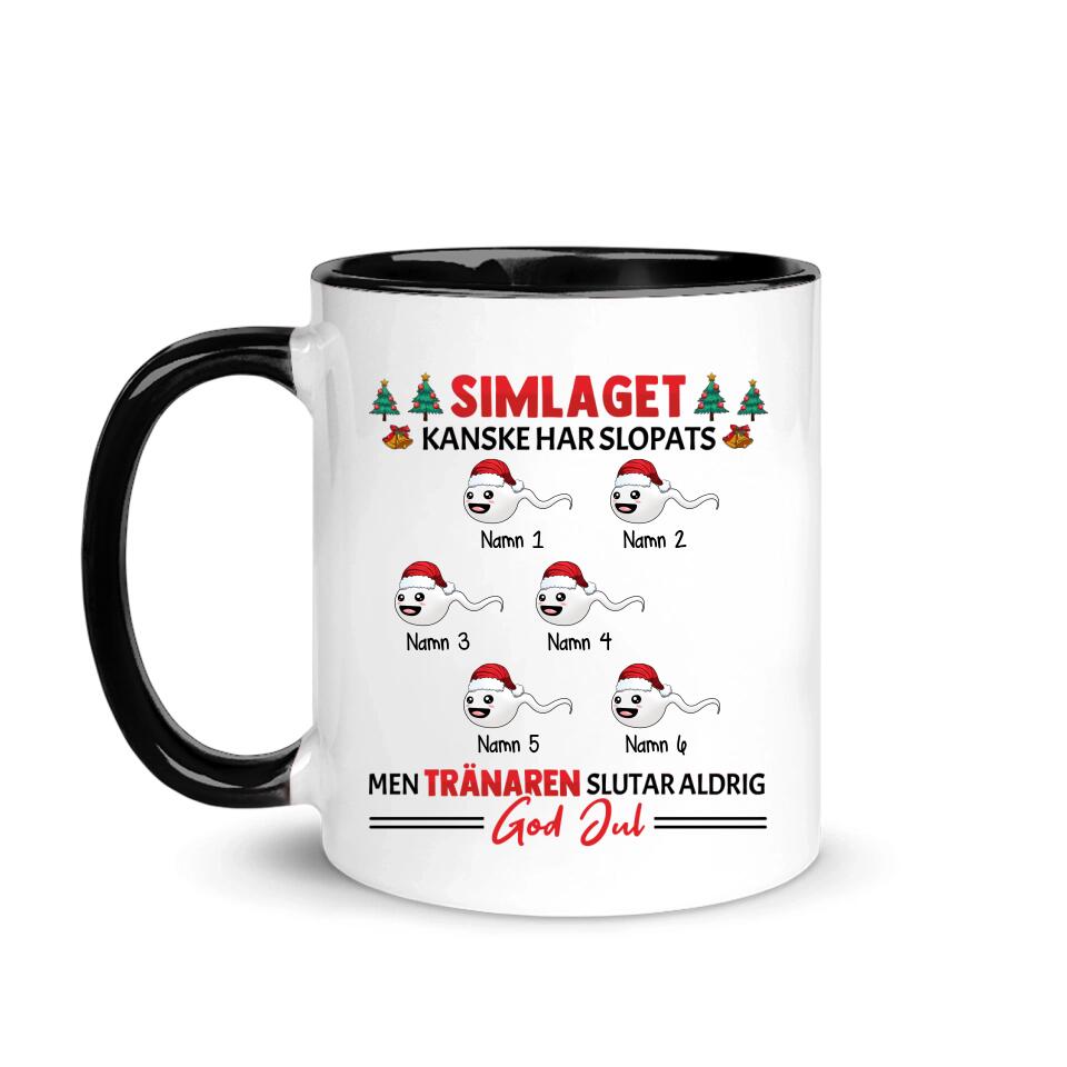 Personlig krus til pappa | Personlig gave til far | Morsomt krus med tekst Svømmelaget kan ha blitt avlyst