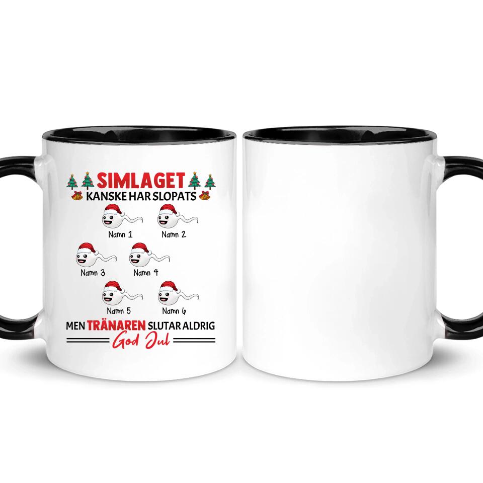 Personlig krus til pappa | Personlig gave til far | Morsomt krus med tekst Svømmelaget kan ha blitt avlyst