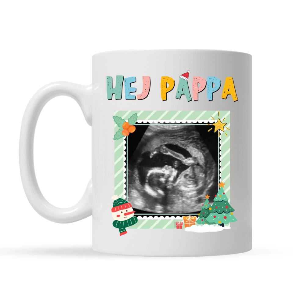 Personlig mugg till pappa | Personlig present till far | kära pappa, För tillfället är jag fortfarande mysig i mammas mage