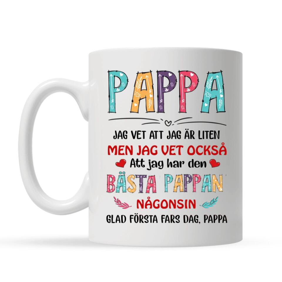 Glad Första Fars Dag bästa pappa - Personlig mugg till Blivande pappa