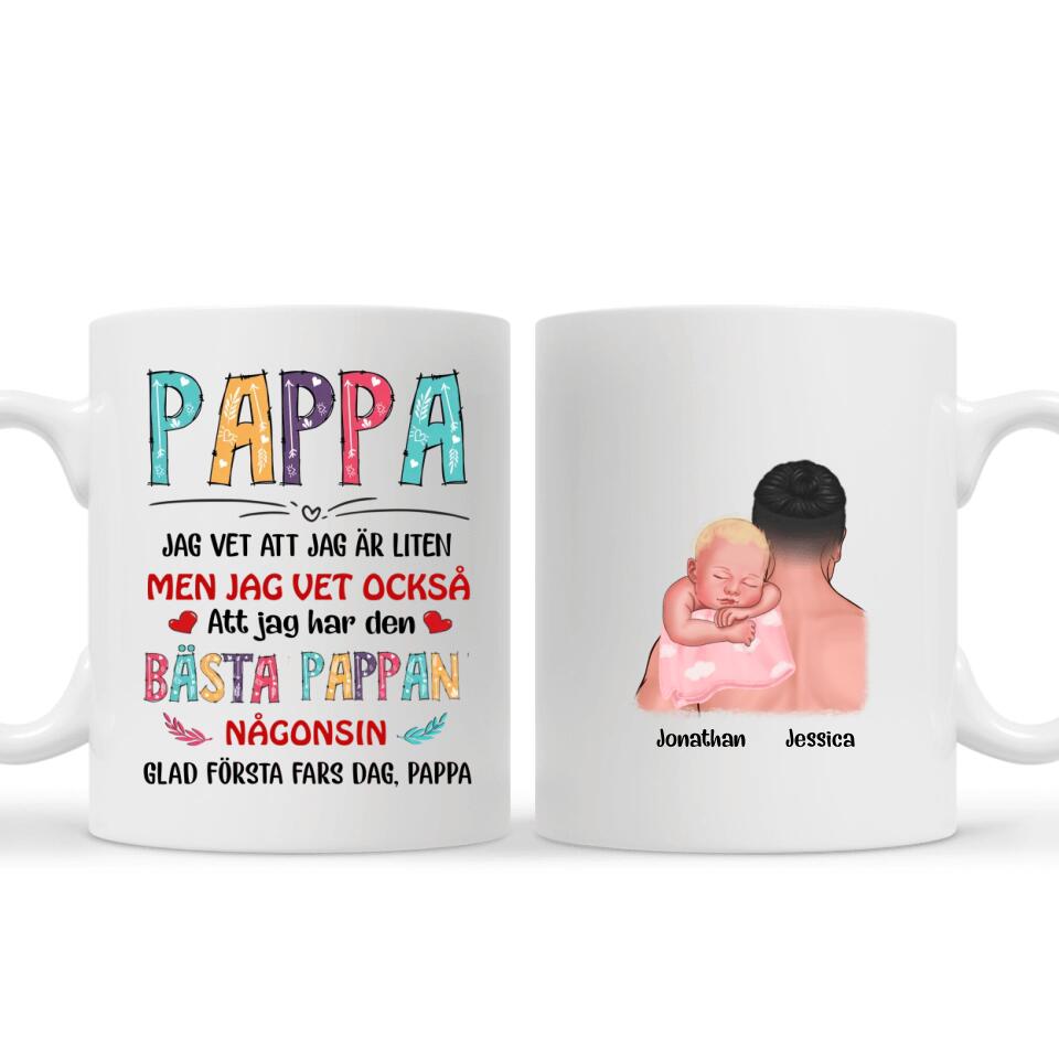 Glad Första Fars Dag bästa pappa - Personlig mugg till Blivande pappa
