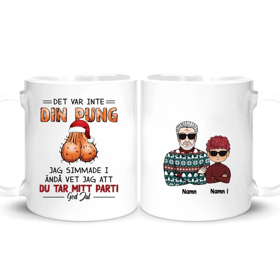 Personlig rolig mugg till Bonuspappa | Personlig present till Far Pappa | God Jul Styvpappa Det var inte din pung