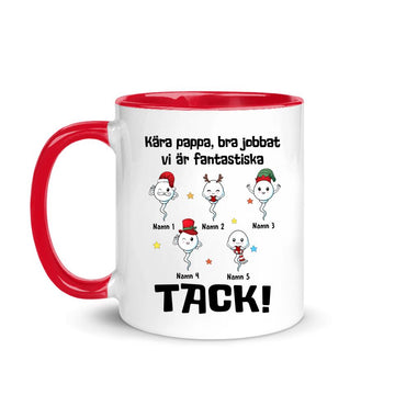 Personlig mugg till pappa | Personlig present till far | Kära pappa, bra jobbat vi är fantastiska