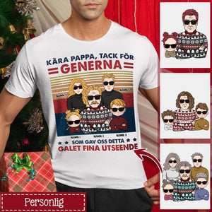 Personlig T-shirt till Pappa - Kära pappa, tack för generna