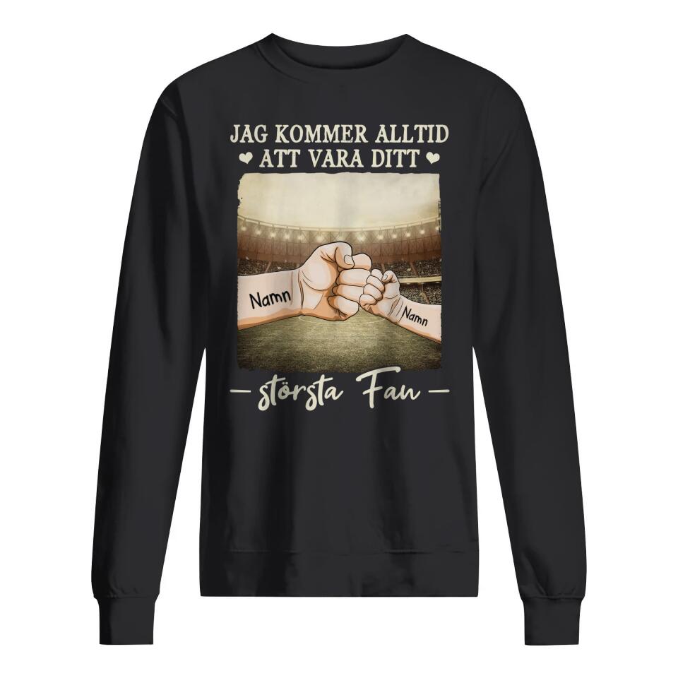Din største fan - Personlig T-shirt til far 