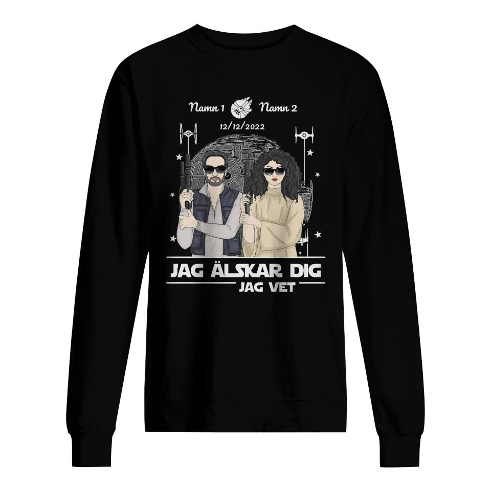 Personlig T-shirt til kæreste, veninde | Personlig gave til kone, mand | Jeg elsker dig, jeg ved det