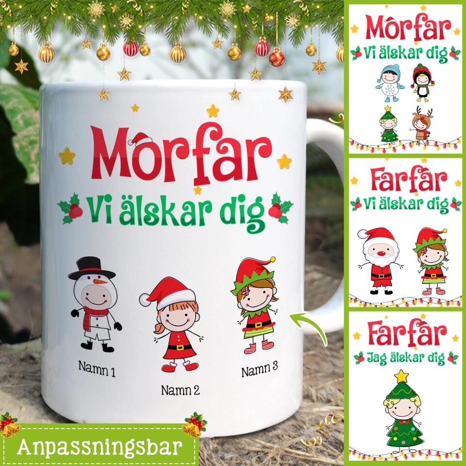 Personlig mugg till Farfar Morfar | Personlig presenter till Farfar Morfar | Jag älskar Dig