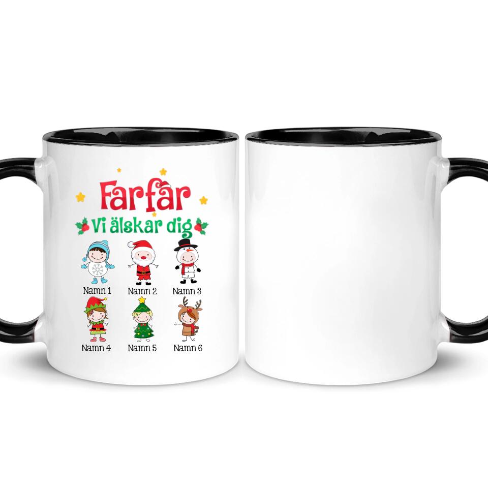 Personlig mugg till Farfar Morfar | Personlig presenter till Farfar Morfar | Jag älskar Dig