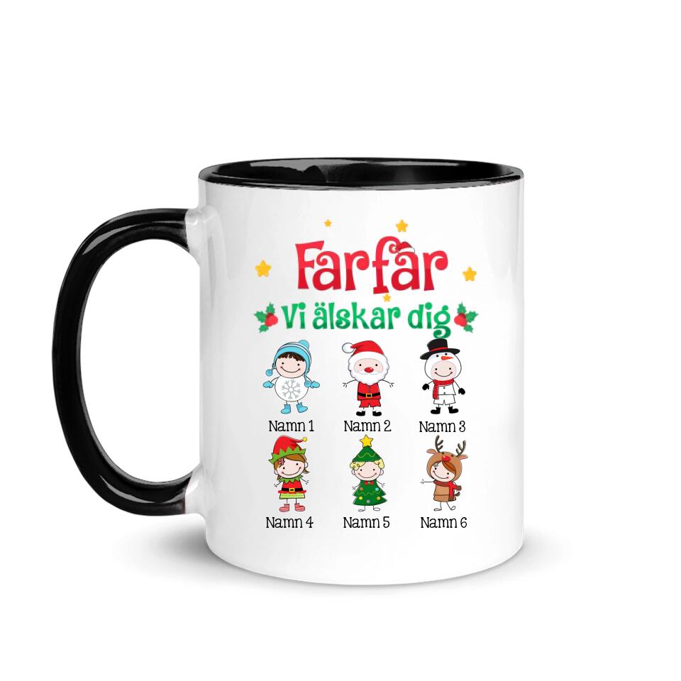 Personlig mugg till Farfar Morfar | Personlig presenter till Farfar Morfar | Jag älskar Dig
