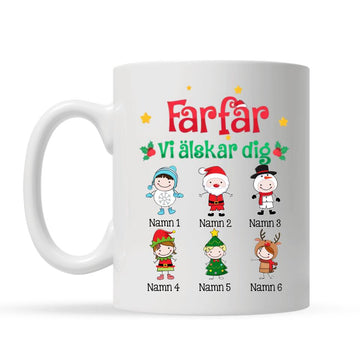 Personlig mugg till Farfar Morfar | Personlig presenter till Farfar Morfar | Jag älskar Dig