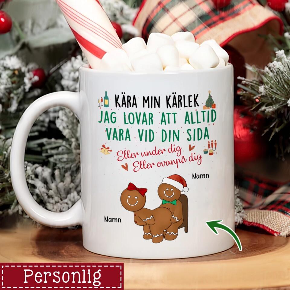 Personlig rolig mugg till Fru och Make | Personlig present till Par | Kära min kärlek