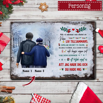 Personlig Kanvas till Fru och Make | Personlig present till Familj | Att jag hade dig och  du hade mig
