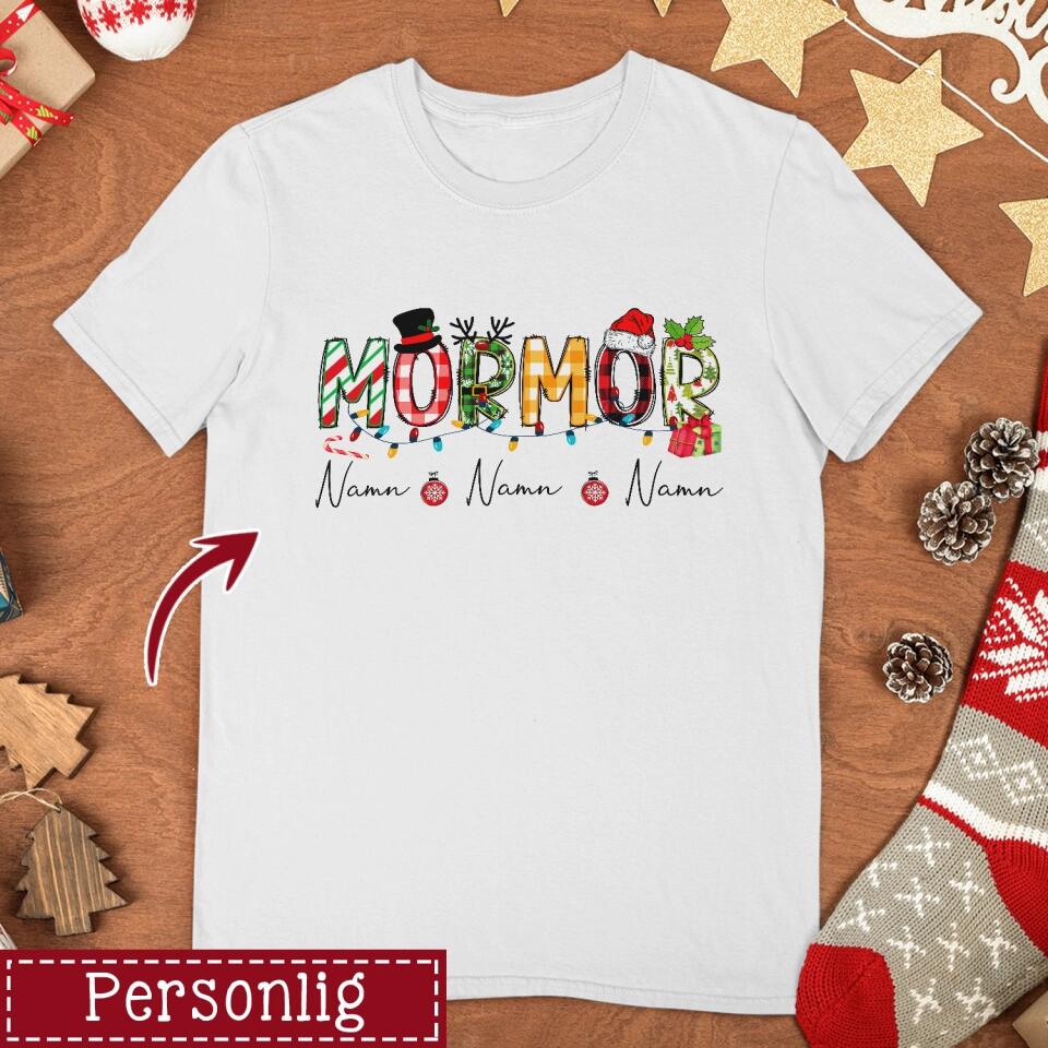 Personlig T-shirt till mormor/ farmor | Personlig presenter till mormor/ farmor | julklapp