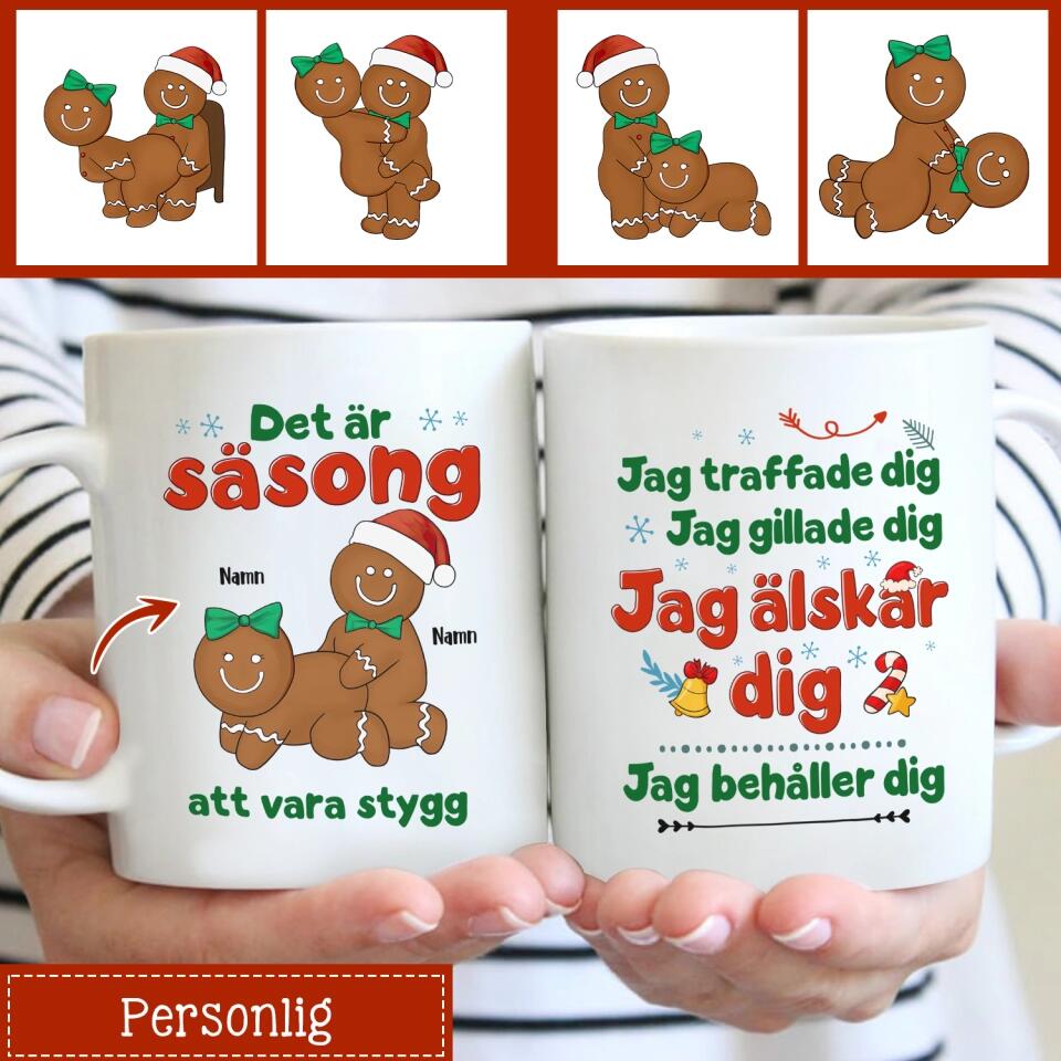Personlig mugg till par | Personlig present till par | Det är säsong att vara stygg