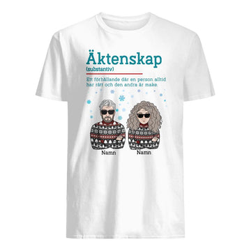 Personlig T-skjorte for par Personlig gave til par Ekteskap
