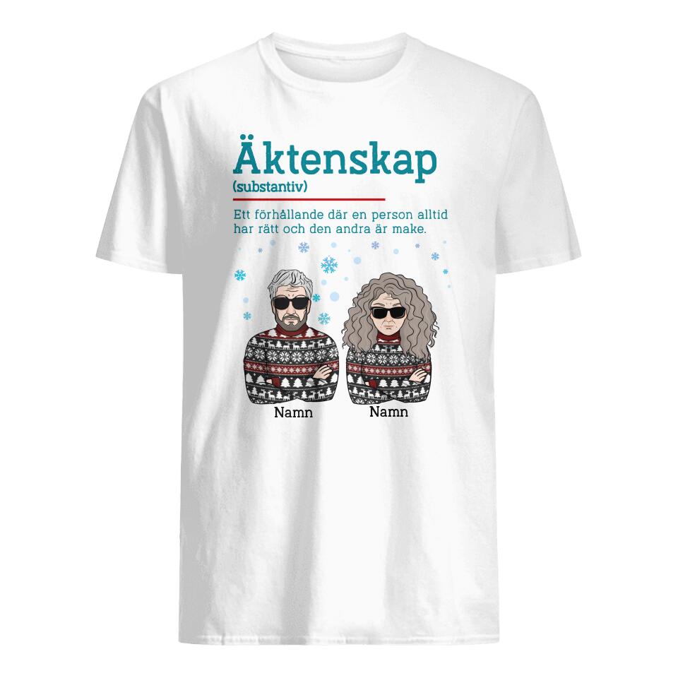 Personlig T-skjorte for par Personlig gave til par Ekteskap