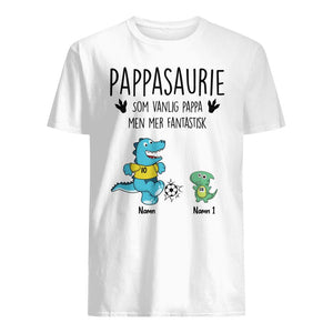 Pappasaurie fotbollsspelare - Personlig T-shirt till Pappa