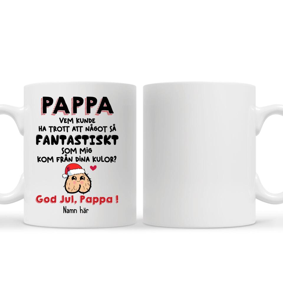 Personlig krus til pappa | Personlig gave til far | Morsom julegave 