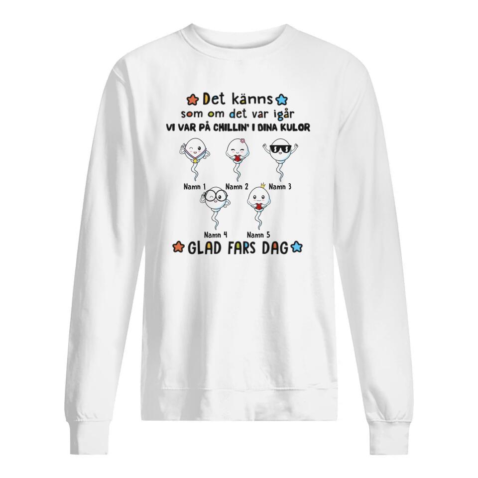 Personlig T-shirt till pappa | Personlig presenter till far | rolig tröja Det känns  som om det var igår  Vi var på chillin' i dina kulor