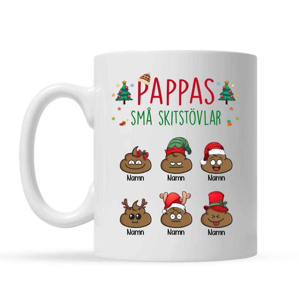 Personlig mugg till Pappa/ Morfar/ Farfar | Personlig present till Far/ Morfar/ Farfar | Pappas/Morfars/ Farfars små skitstövlar