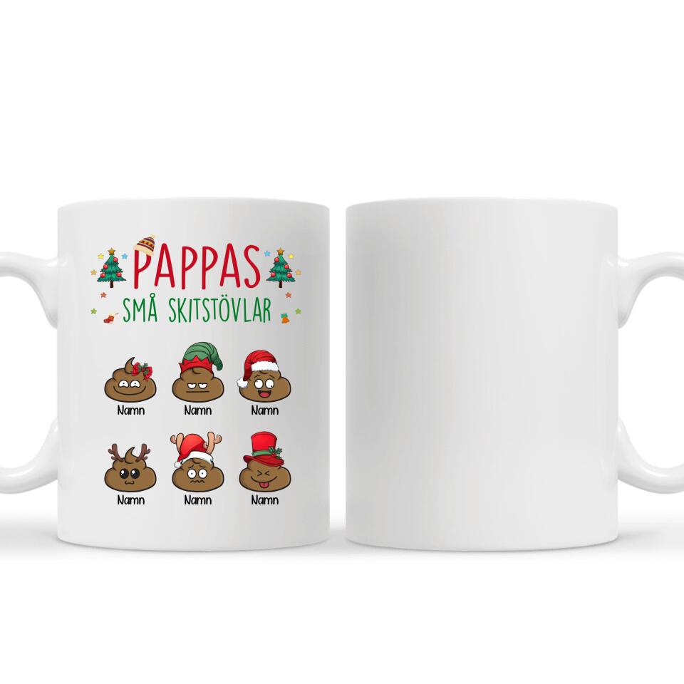 Personlig mugg till Pappa/ Morfar/ Farfar | Personlig present till Far/ Morfar/ Farfar | Pappas/Morfars/ Farfars små skitstövlar