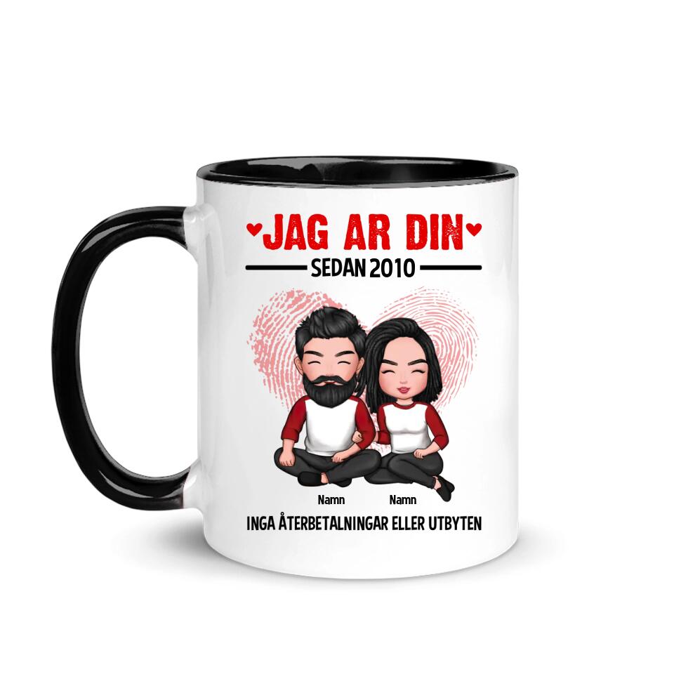 Personlig T-skjorte for kone / mann | Personlige gaver til kone / mann | Jeg er din Ingen refusjon eller bytte