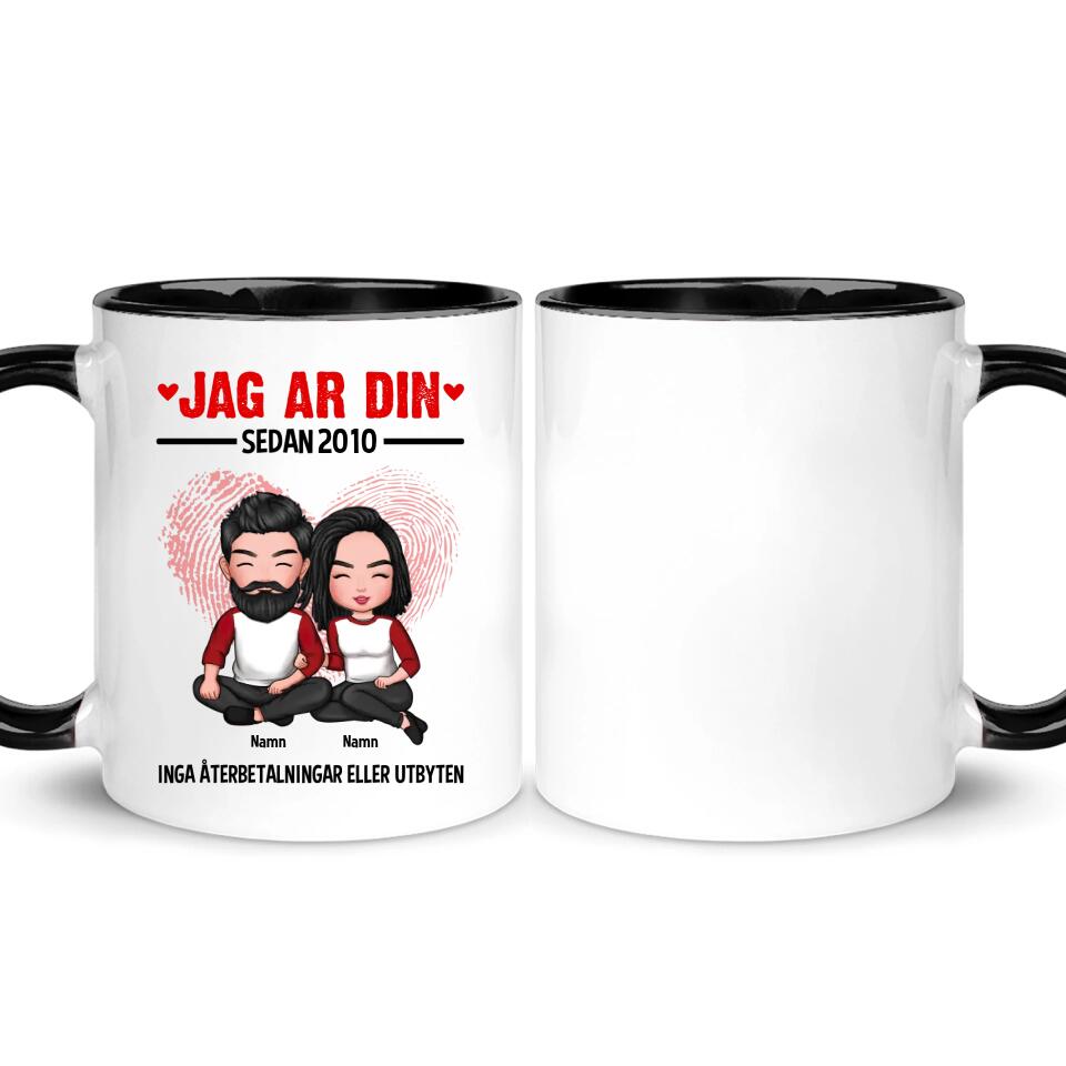 Personlig T-skjorte for kone / mann | Personlige gaver til kone / mann | Jeg er din Ingen refusjon eller bytte