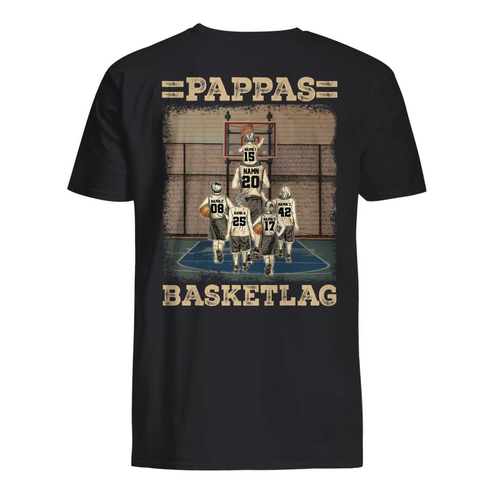 Personlig t-shirt till pappa - Pappas basketlag