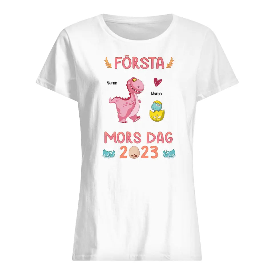 Personlig T-skjorte for en nybakt mor - første morsdag 2023