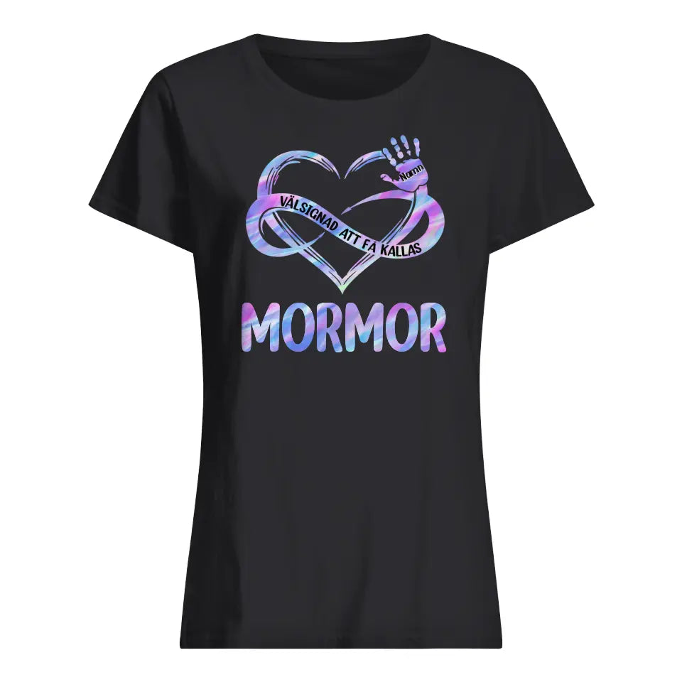 Personlig t-shirt til bedstemor | Personlig gave til bedstemor | Velsignet med at blive kaldt bedstemor/bedstemor