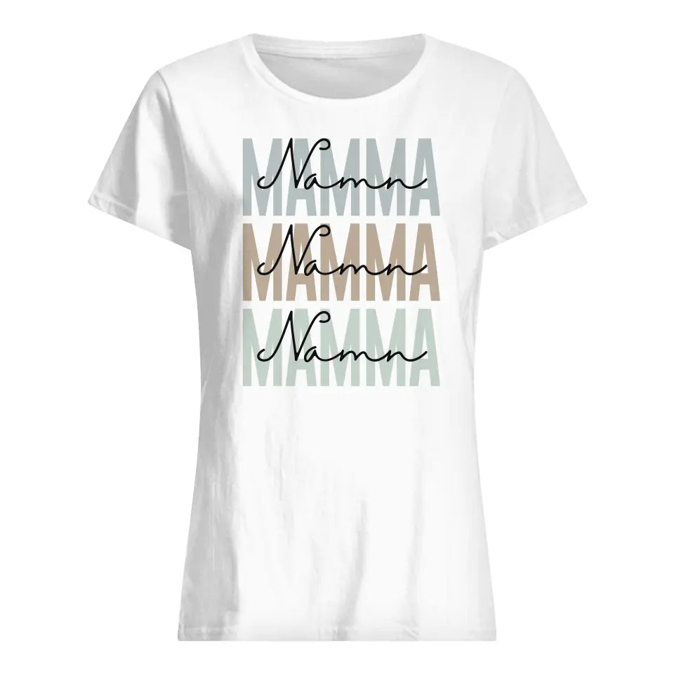 Personlig T-shirt til mor | Personlig gave til mor | Mor med eget navn