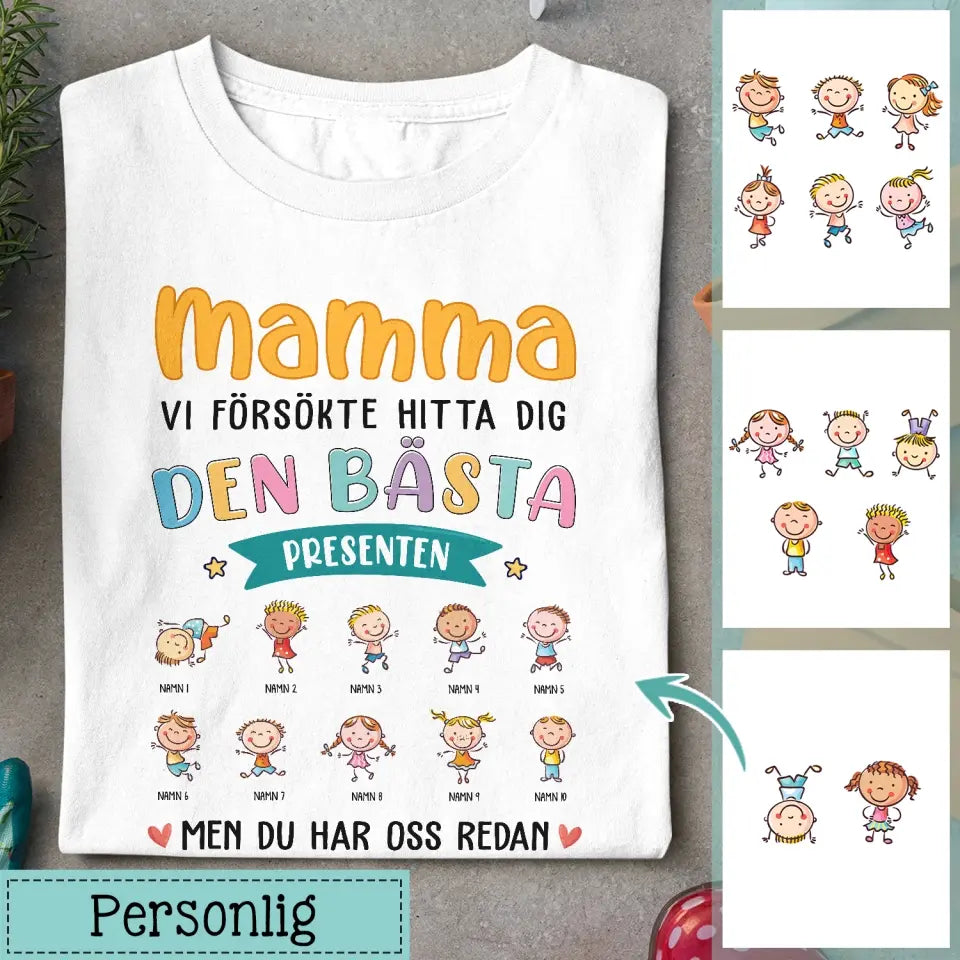 Personlig T-skjorte til mamma | Personlig gave til mor | Mamma gaven