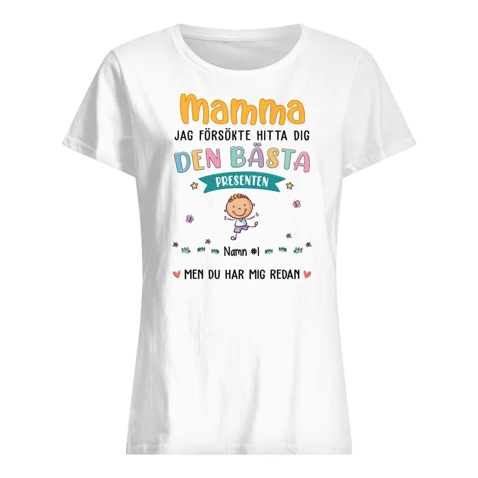 Personlig T-shirt till Mamma | Personlig present till Mor | Mamma presenten