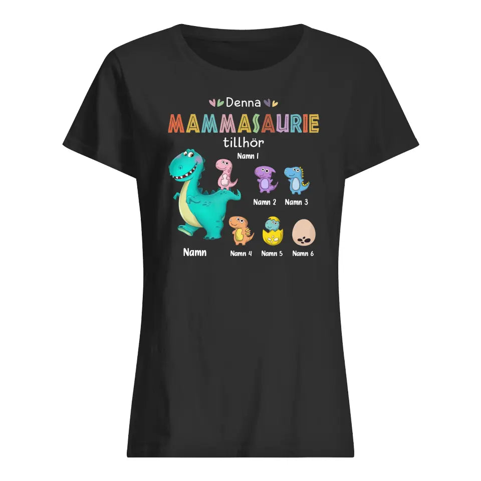 Personlig T-shirt till Mamma - Denna mammasaurie tillhör