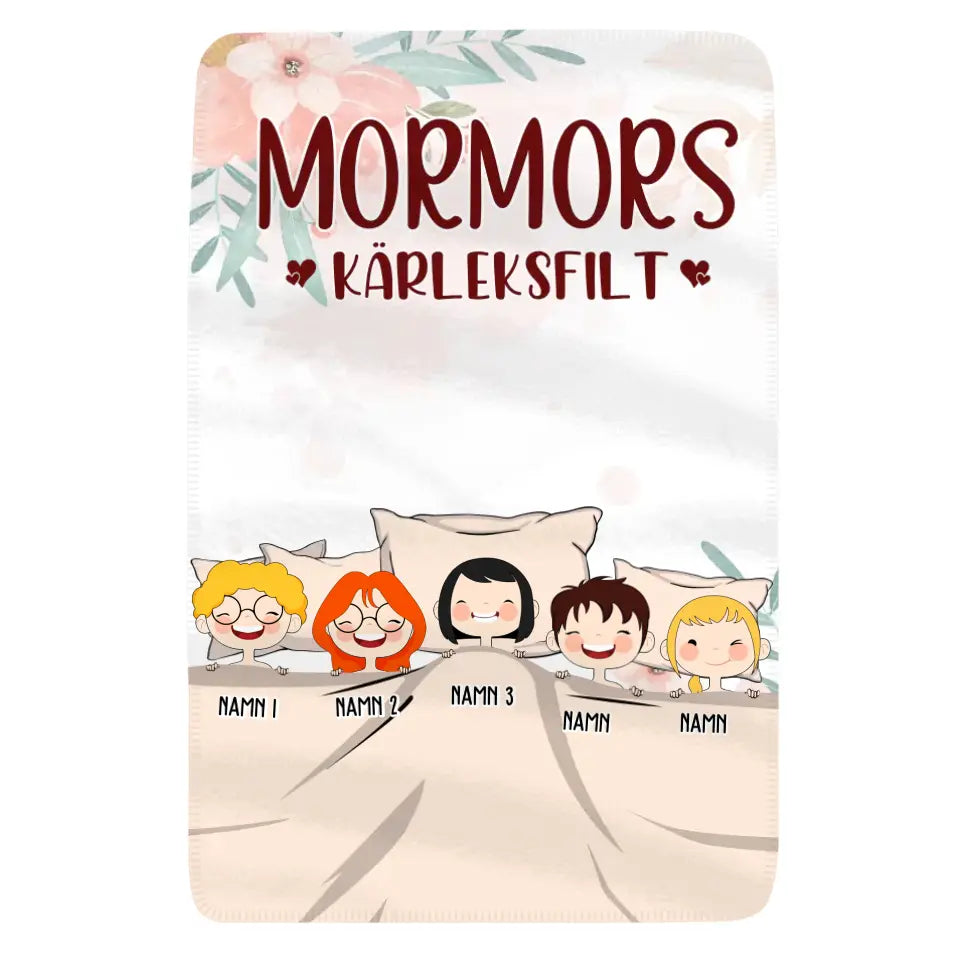 Personlig filt till Mormor/Farmor | Personlig present till Mormor/Farmor | Mormors/Farmors kärleksfilt