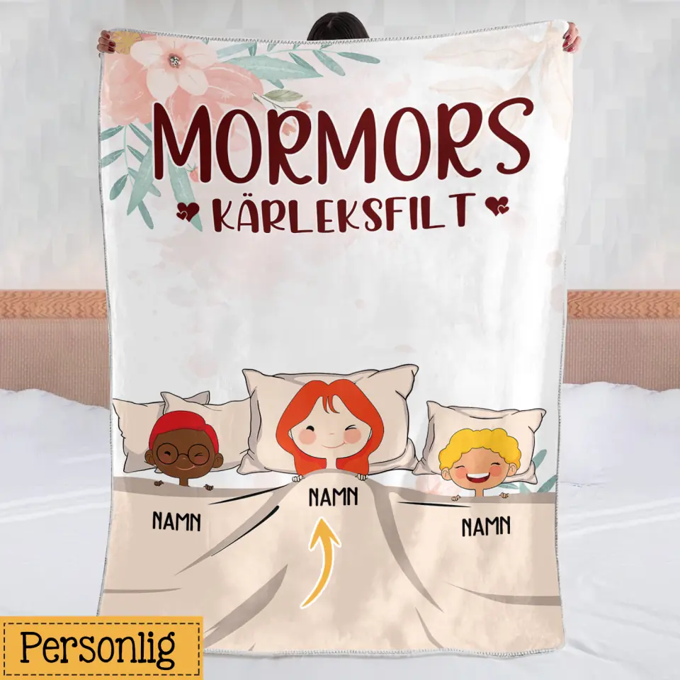 Personlig filt till Mormor/Farmor | Personlig present till Mormor/Farmor | Mormors/Farmors kärleksfilt