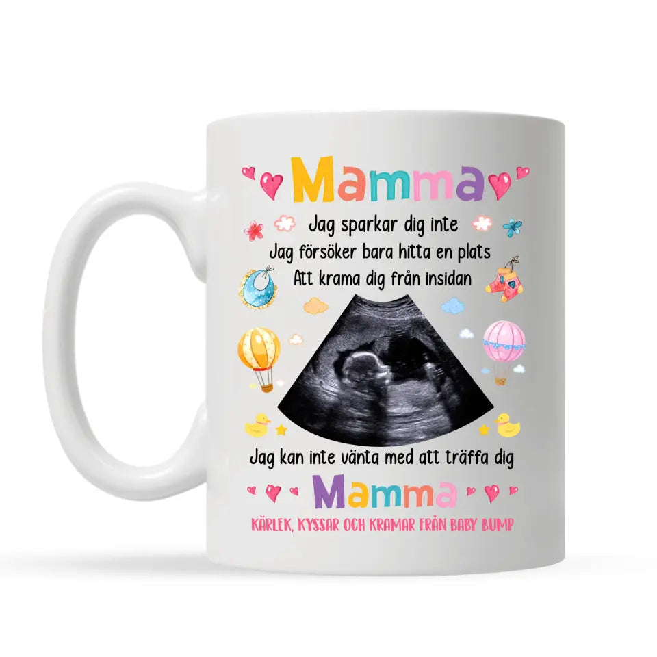 Personlig mugg till Mamma | Personlig present till Mor | Mamma Jag sparkar dig inte