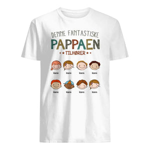 Personlig T-shirt till Pappa -  Denne fantastike Pappa